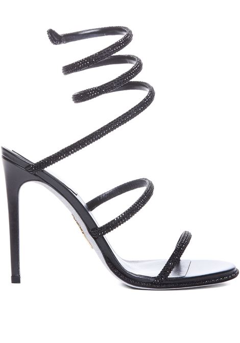 Sandali 105mm in pelle in nero Rene caovilla - donna RENE CAOVILLA | C12538105R001V050